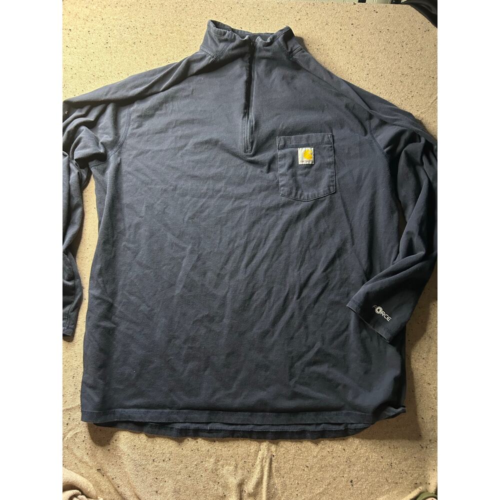 Carhartt Force Lightweight Navy Quarter-Zip / Pullover • Men’s 2XL